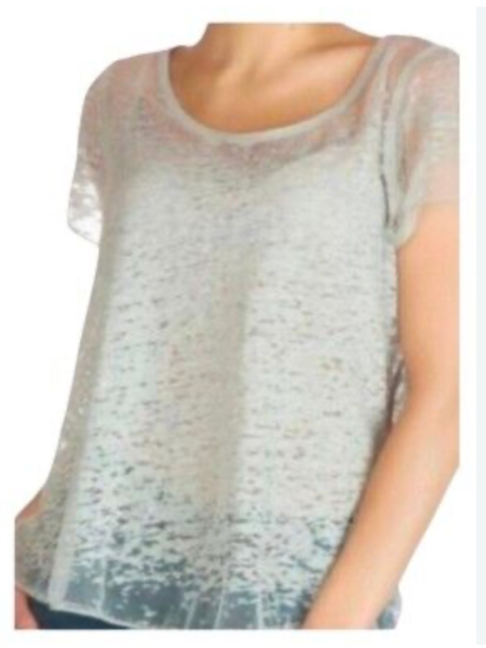 GUESS "burn-out" sheer top. Pristine condition. M-L